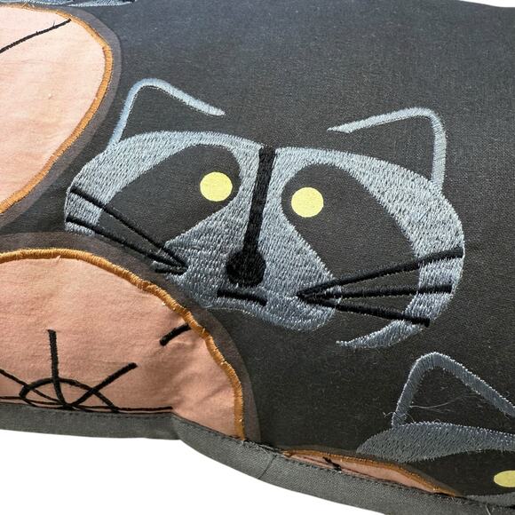 Charley Harper Raccoons Land of Nod Decorative Pillow - Picture 5 of 8